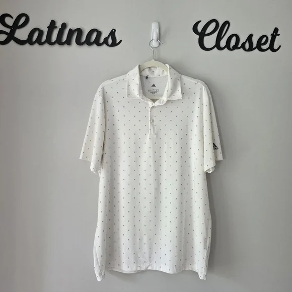 Adidas Primegreen Men's White Polo‎ Shirt Size Large - Picture 2 of 10